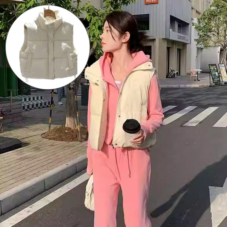 고급스러운 여성 조끼 겨울용 초경량 패딩 보온 점퍼 대표 이미지