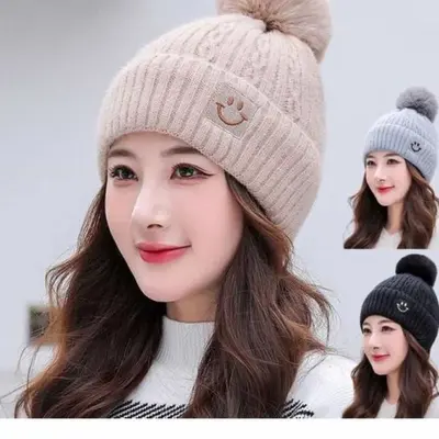 니트비니 겨울니트모자 여성 비니캡 니트모자 대표 이미지