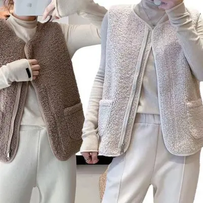 뽀글이 양털 조끼 스웨이드 안감 이너 수면 플리스 대표 이미지