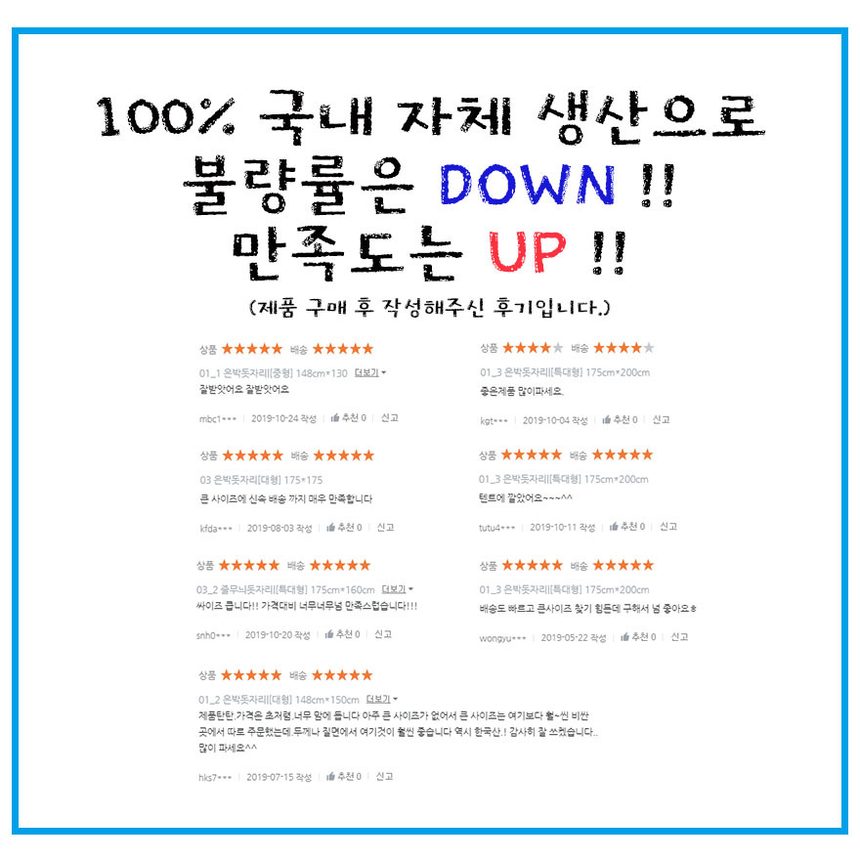 은박돗자리 148x130cm 캠핑매트 3개 묶음 상세 이미지 1