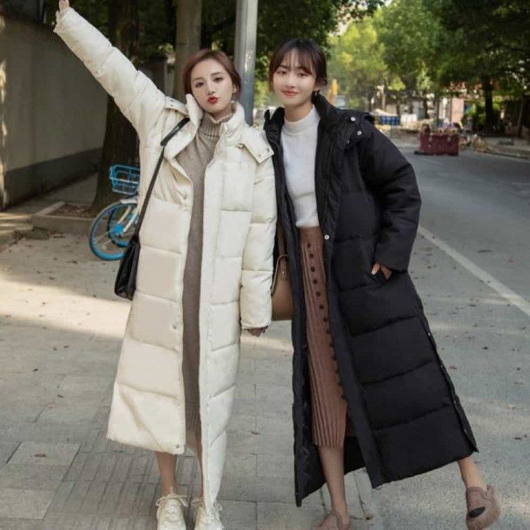 롱패딩 겨울롱패딩 여자겨울패딩 여성겨울패딩 트임 롱패딩