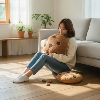 침실용 소형 뽀글이 쿠션 방석 거실 인테리어 소파용 대표 이미지