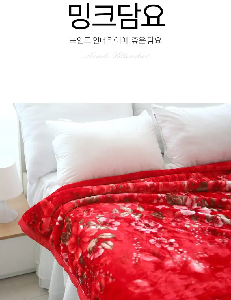 꽃송이 밍크 싱글담요 상세 이미지 2