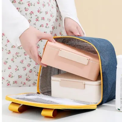 직장인 보냉백 캔버스 도시락 보관용기 가방 보냉 3개 묶음 대표 이미지
