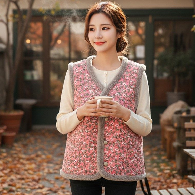 누빔조끼 융털 겨울 엄마 효도조끼 빅사이즈 3개 묶음 대표 이미지