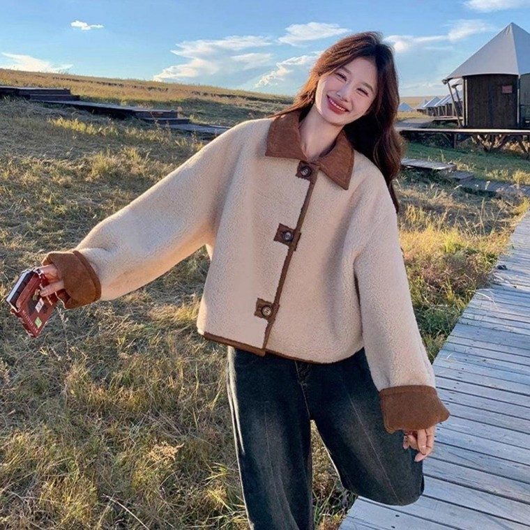 리버시블 점퍼 여성 겨울 양면 뽀글이 자켓 대표 이미지