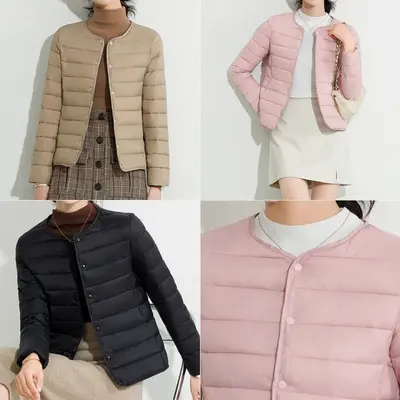 베이직 경량패딩 아우터 점퍼 이너 겨울 여성 얇은 대표 이미지
