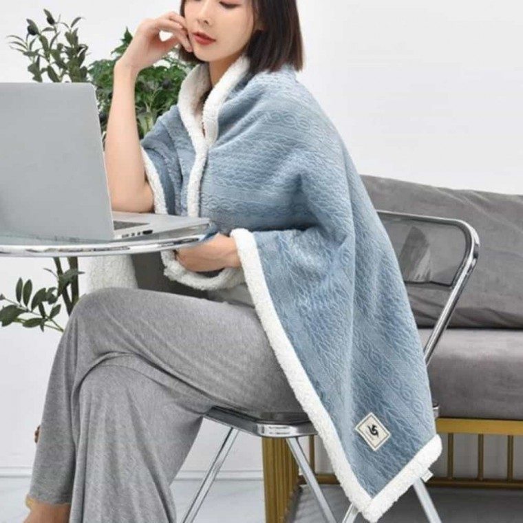 똑딱이망토 블랭킷 차량용 100x150cm 입는담요 대표 이미지