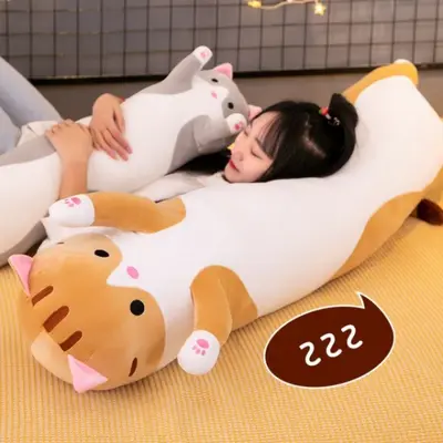 귀여운 대형 고양이 롱 바디필로우 50cm 수면 대표 이미지