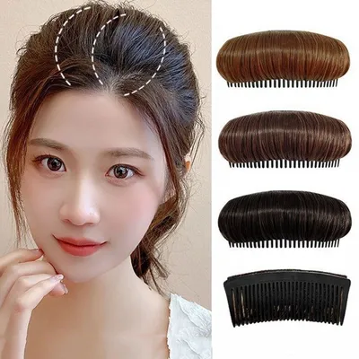 정수리 윗머리 볼륨 부분가발 머리뽕 빗핀 3개 묶음 대표 이미지