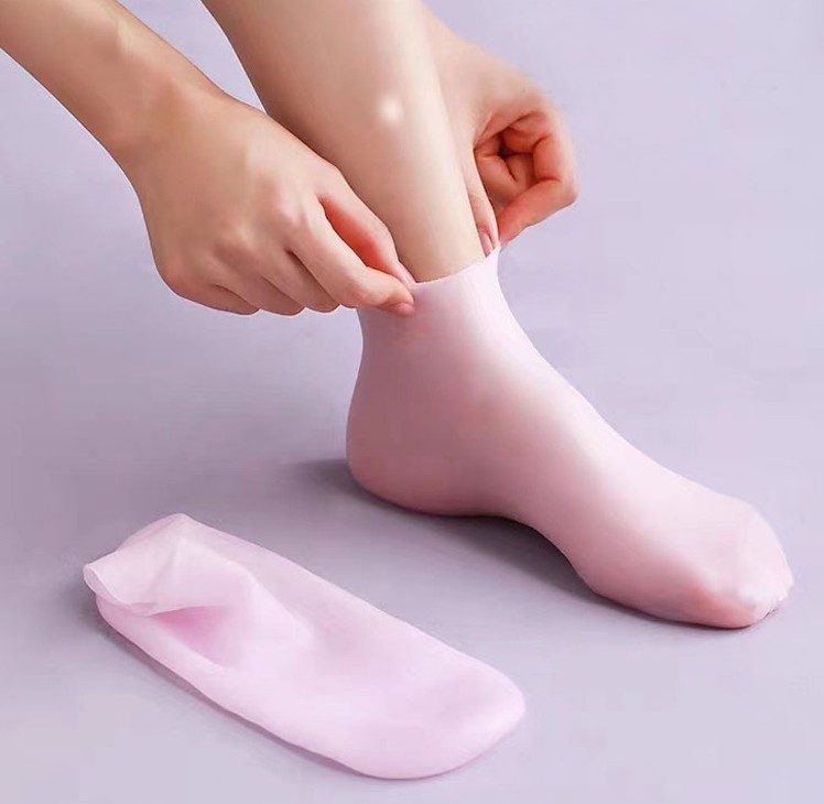 실리콘 양말 보습 덧신 뒤꿈치 풋케어 3개 묶음 대표 이미지