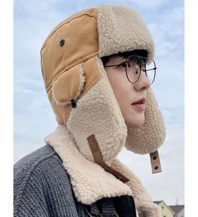 패션 남성 뽀글이 안감 군밤 털모자 귀달이 귀달이모자 대표 이미지