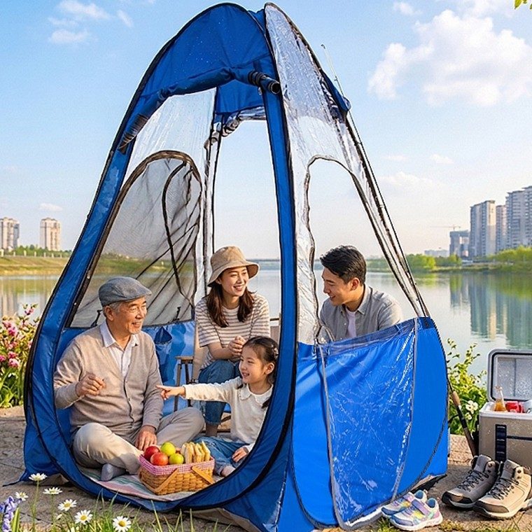 사계절 원터치텐트 1인용 낚시 등산 트레킹 여행 침낭 대표 이미지