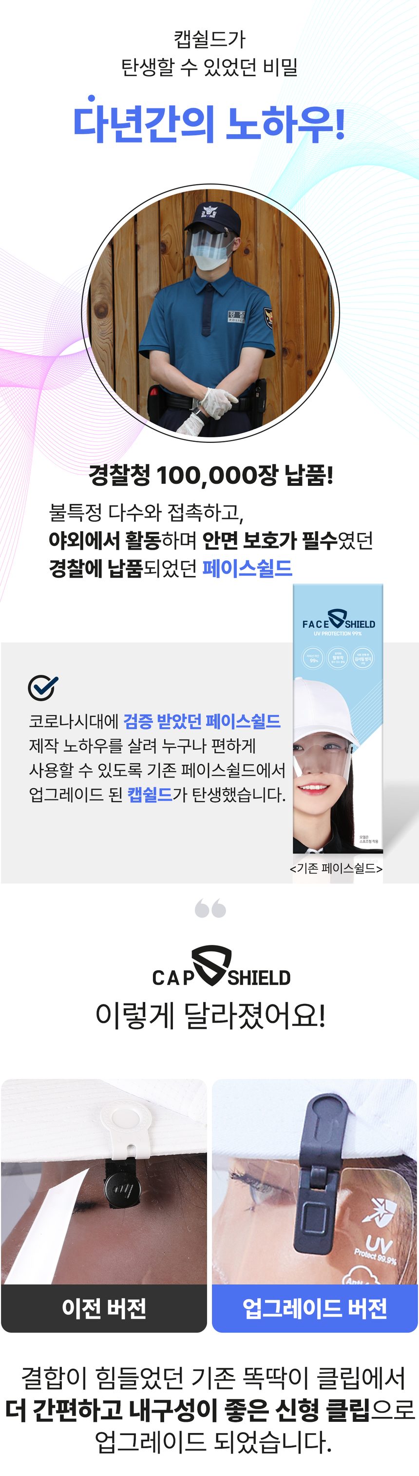 스포츠선글라스 캡쉴드 모자 부착형 라이딩 등산 상세 이미지 3
