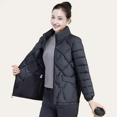 여성 경량 숏패딩 간절기 데일리 퀼팅 하프 점퍼 대표 이미지