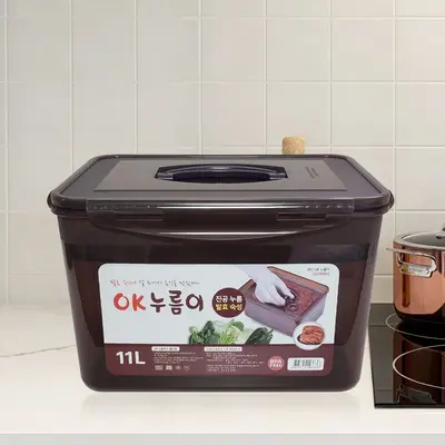 한진 okay 밀폐김치통11리터누름이포함-직사각 대표 이미지