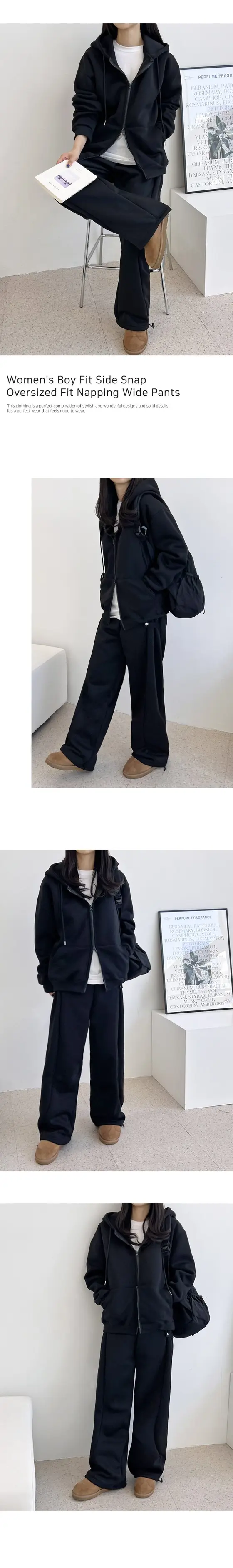 여자기모와이드팬츠 여성와이드팬츠 기모츄리닝바지 상세 이미지 2