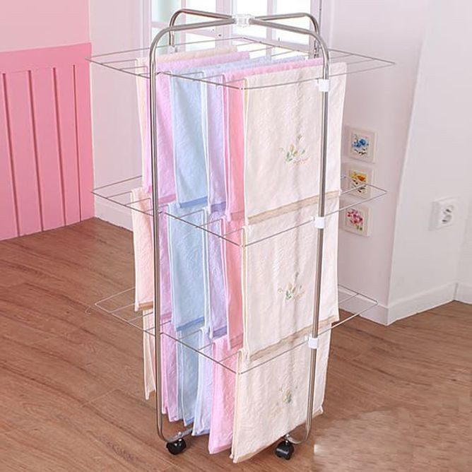 빨래건조대 3단 속옷 수건 양말 베란다 건조대 대표 이미지