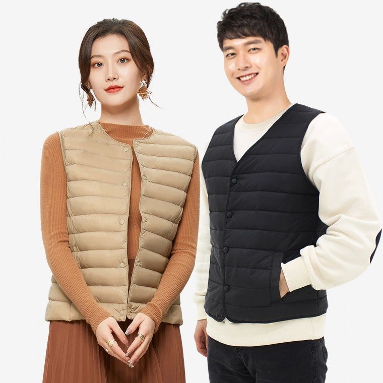 경량 패딩조끼 브이넥 유넥 겨울조끼 대표 이미지