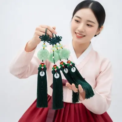 전통 한복 노리개 장식 악세사리 매듭 가방 키링 3개 묶음 대표 이미지