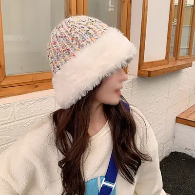 준캡 봄 가을 겨울 보카시니트비니 털 모자 여성 대표 이미지