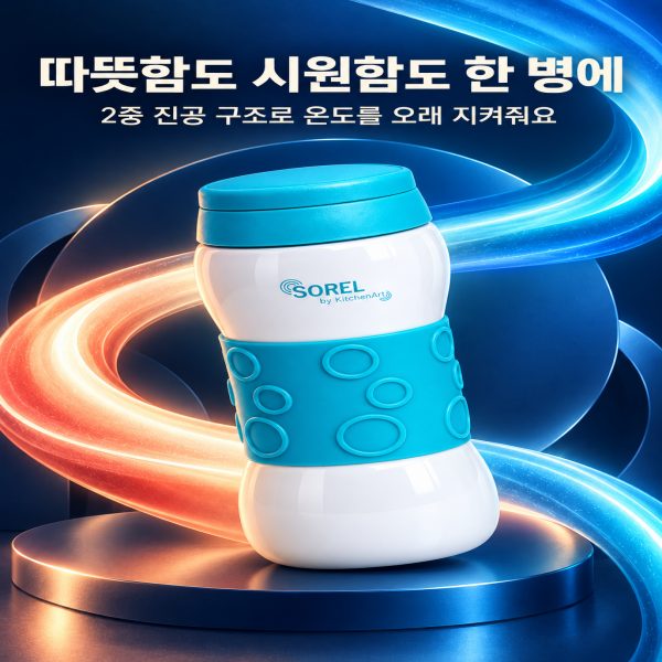 키친아트 소렐 덤벨 보온보냉병 280ml 텀블러 3개 묶음 상세 이미지 2