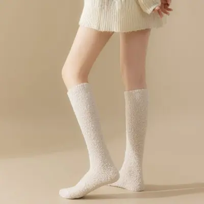 임산부 롱 수면양말 보온 겨울 무압박 긴 덧신 3개 묶음 대표 이미지