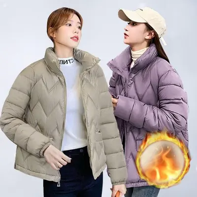 하프 패딩 자켓 여자 캐주얼 경량 퀼팅 아우터 점퍼 대표 이미지