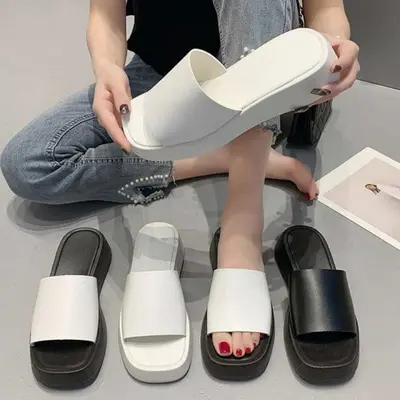 여성 사무실 슬리퍼 쿠션 키높이 실내화 발편한 대표 이미지