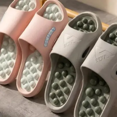 발 마사지 소프트 실내화 신발 쿠션 돌기 지압 슬리퍼 대표 이미지