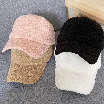 준캡 여성 여자 캡모자 따듯한방한모자 두줄뽀글이볼캡 대표 이미지
