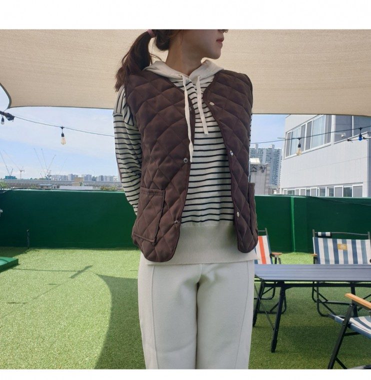 다이아 퀼팅 누빔 조끼 3개 묶음 대표 이미지