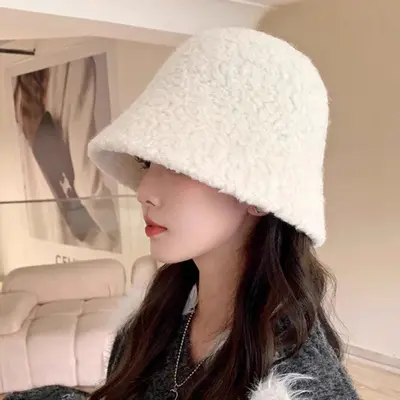 뽀글이 벙거지 겨울 버킷햇 양털 털모자 비니 두꺼운 대표 이미지