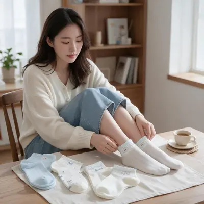 여자 발목 양말 통기성 데일리 잡화 운동화 발목양말 대표 이미지