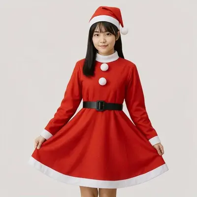 무대의상 산타복 여자 원피스 방울모자 기타장식용품 대표 이미지