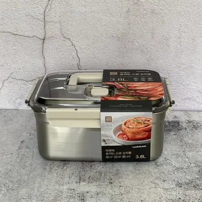 락앤락 숨쉬는 스텐 김치통 직사각 3.8L -R 대표 이미지