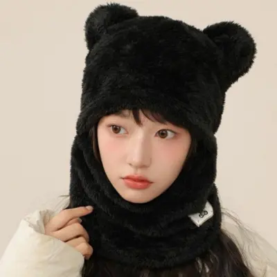 곰돌이귀 넥워머 모자 스키장 후드워머 러블리 마스크 대표 이미지