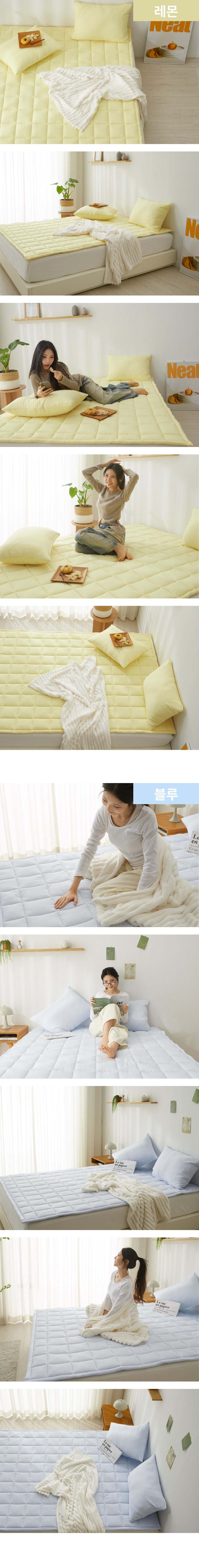 크레용 도톰 밴딩 침대 패드 Q 퀸 겨울 싱글/슈퍼싱글패드 상세 이미지 3