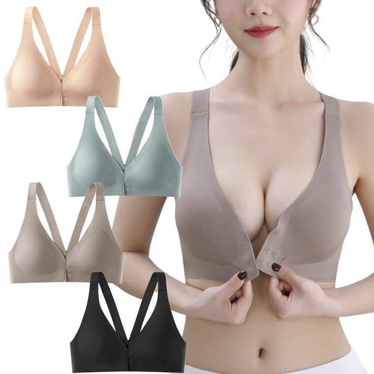 노와이어 브라 앞후크 심리스 여성 개별포장 3개 묶음 대표 이미지