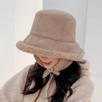 무스탕 귀마개 양털 벙거지 여성 모자 겨울 가을 대표 이미지