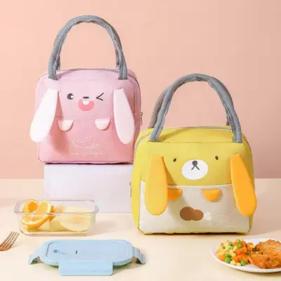 직장인 학생 피크닉 캐릭터 도시락 보냉백 보온 런치백 대표 이미지