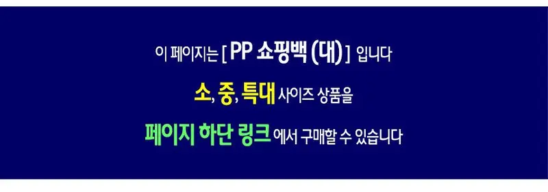 체크 PP 쇼핑백 대 -10개 국내산 방수 선물 상세 이미지 2