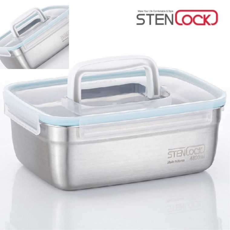스텐 밀폐용기 핸디형 4800ml 김치통 1호 대표 이미지