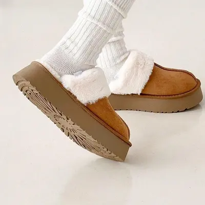 여자 통굽 투웨이퍼 뒷꿈치 고리 탈부탁 키높이 슬리퍼 대표 이미지