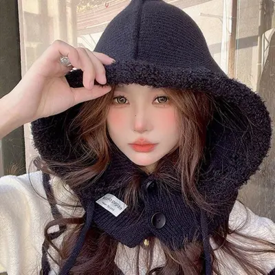 털 후드 바라클 라바 뽀글이 겨울 여자 모자 넥워머 대표 이미지