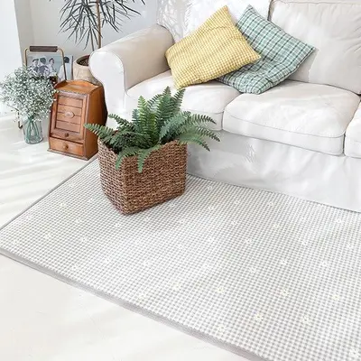보온매트 카페트형 체크꽃 150X200cm 발매트 대표 이미지