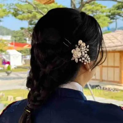 U자비녀 실버 올림머리비녀 한복비녀 헤어악세사리 3개 묶음 대표 이미지