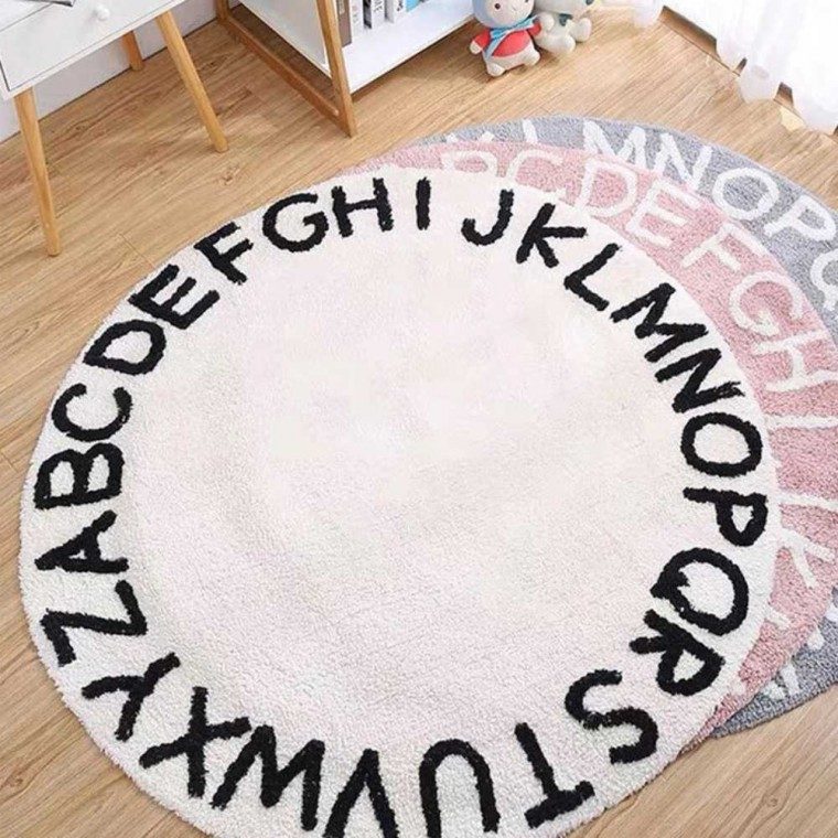 침대러그 원형 100cm 침실카페트 인테리어러그 대표 이미지