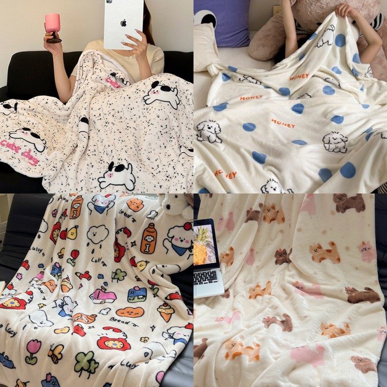 큐티퍼피담요 극세사 어깨담요 무릎담요 큰담요 벨벳 대표 이미지