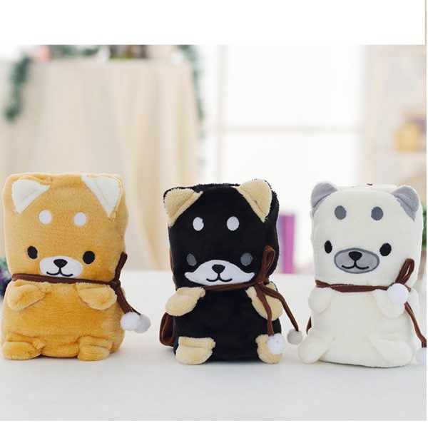 무릎담요 시바견 입체 강아지 미니담요 3개 묶음 대표 이미지